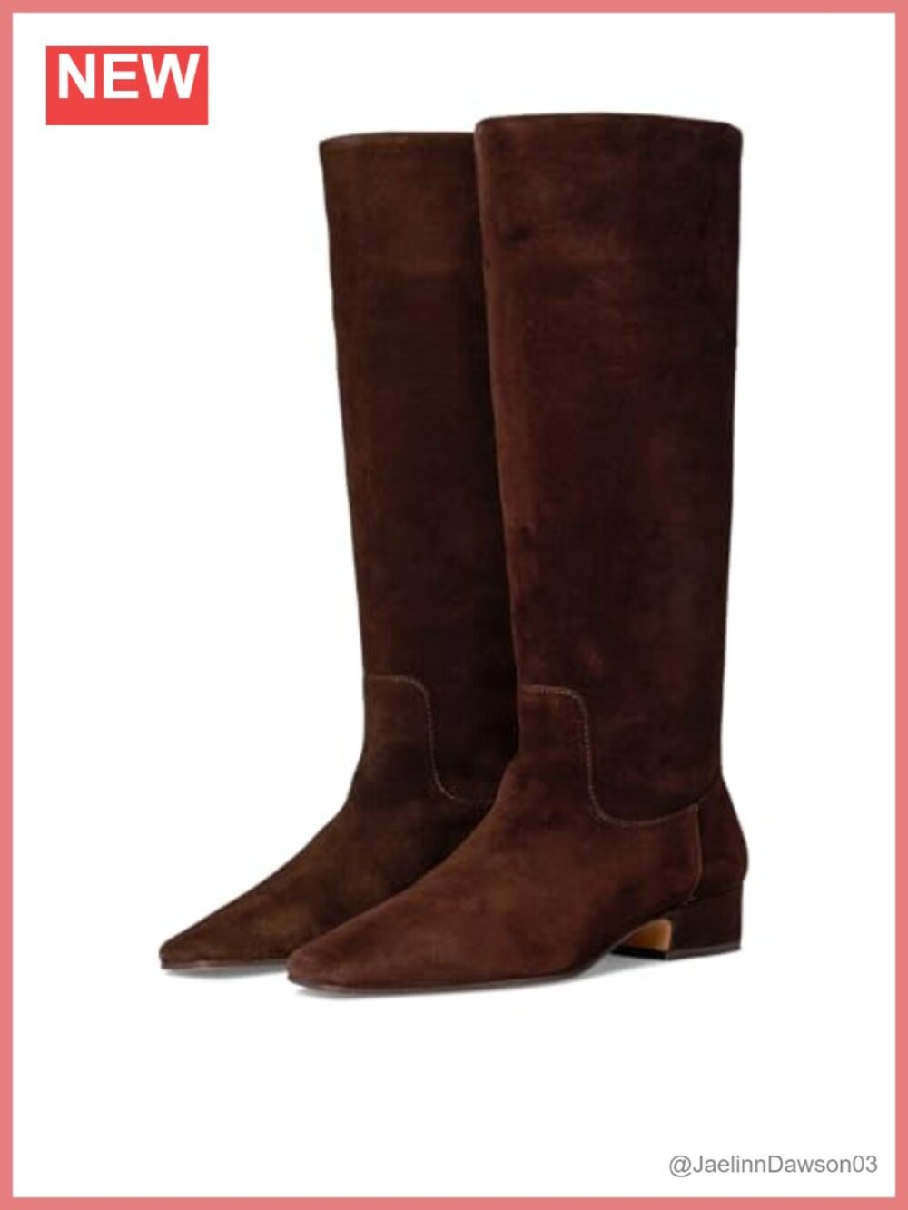 Suede Knee High Equestrian Boots with Block Heel, Pull-On Style